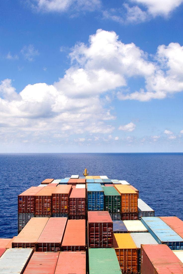 Container on harbour