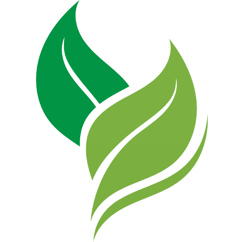 logo of leaves for eco friendly message