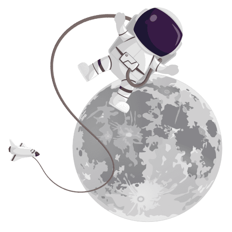 space starnded in space before moon